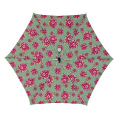 Retro 1880s Flowers Pattern 11 Automatic Folding Umbrella With Case (small) by patterns123