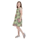 Retro 1880s Flowers Pattern 9 Kids  Skater Dress View2