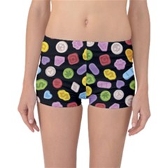 Ecstasy Pills Pattern Reversible Boyleg Bikini Bottoms by Valentinaart