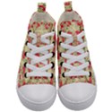 Retro 1880s Flowers Pattern 18 Kids  Mid-Top Canvas Sneakers View1