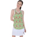 Retro 1880s Flowers Pattern 17 Racer Back Mesh Tank Top View1