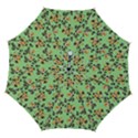 Retro 1880s Flowers Pattern 24 Automatic Folding Umbrella with Case (Medium) View1