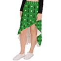 Green Christmas Tree Pattern Background Asymmetrical Ruffle Hem Skirt  View2