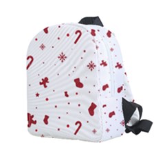 Christmas Xmas Holiday Pattern Background Kids  Age 2-4 Lightweight Preschool Backpack