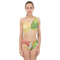 Citrus Fruit Healthy Vitamin Spliced Up Two Piece Swimsuit by Paksenen