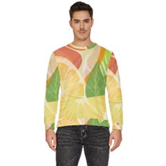 Citrus Fruit Healthy Vitamin Men s Fleece Sweatshirt by Paksenen