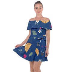 Cute Korean Pattern Off Shoulder Velour Dress by designsbymallika