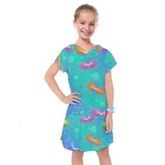 Christmas Pattern Kids  Drop Waist Dress by Paksenen