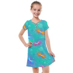 Christmas Pattern Kids  Cross Web Dress by Paksenen