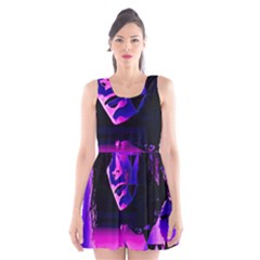 Counting Coup Ultraviolet Scoop Neck Skater Dress by MRNStudios