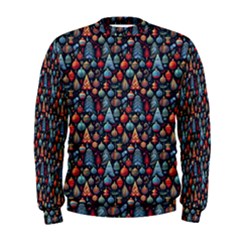 Vintage Style Christmas Decoration Pattern Motif Men s Sweatshirt by dflcprintsclothing