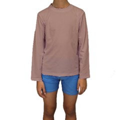 Mocha Mousse Hex Code #a47864 Kids  Long Sleeve Swimwear by dressshop