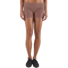 Mocha Mousse Hex Code #a47864 Yoga Shorts by dressshop