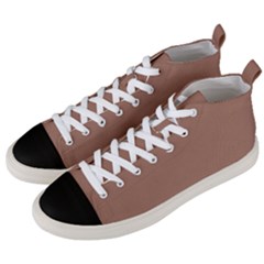 Mocha Mousse Hex Code #a47864 Men s Mid-top Canvas Sneakers by dressshop