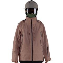 Mocha Mousse Hex Code #a47864 Men s Zip Ski And Snowboard Waterproof Breathable Jacket by dressshop