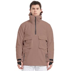 Mocha Mousse Hex Code #a47864 Men s Pullover Zip Ski And Snowboard Waterproof Breathable Jacket by dressshop