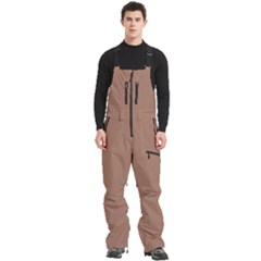 Mocha Mousse Hex Code #a47864 Men s Front Zip Ski And Snowboard Bib Pants by dressshop