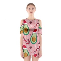 Avo Merry Christmas, Candies, Candy Cane Shoulder Cutout One Piece Dress by kyorashop23