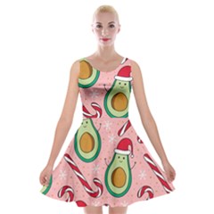 Avo Merry Christmas, Candies, Candy Cane Velvet Skater Dress by kyorashop23