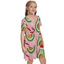 Avo Merry Christmas, Candies, Candy Cane Kids  Short Sleeve Tiered Mini Dress View3