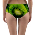 Kiwi Fruits, Close-up, Exotic Fruit Reversible Mid-Waist Bikini Bottoms View2