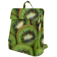 Kiwi Texture, Background With Kiwi, Fruits, Kiwi Flap Top Backpack by kyorashop23