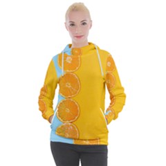 Orange, Slices, Fruit, Citrus Women s Hooded Pullover by kyorashop23