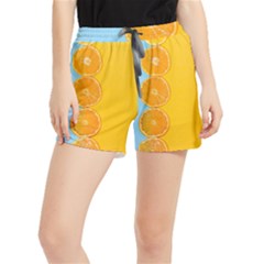 Orange, Slices, Fruit, Citrus Women s Runner Shorts by kyorashop23