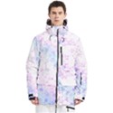 Digital Art Artwork Abstract Pink Purple Men s Multi Pockets Zip Ski and Snowboard Waterproof Breathable Jacket View1