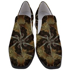 Abstract Ornate Organic Texture Design Print Women Slip On Heel Loafers by dflcprintsclothing