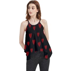 Small Cute Hearts  Flowy Camisole Tank Top by ConteMonfrey