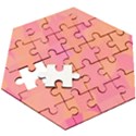 Geometric Pink Ocean  Wooden Puzzle Hexagon View3