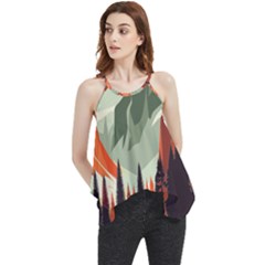 Mountains Flowy Camisole Tank Top by Salmanaz77