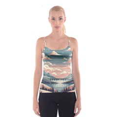 Artwork Painting Sculpture Nature Spaghetti Strap Top by Salmanaz77