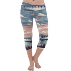 Artwork Painting Sculpture Nature Capri Yoga Leggings by Salmanaz77