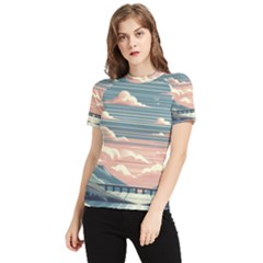 Artwork Painting Sculpture Nature Women s Short Sleeve Rash Guard by Salmanaz77