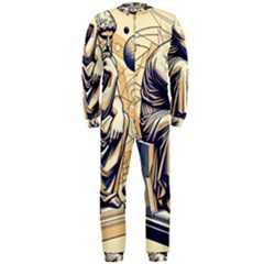 Thinker Sculpture Design Geometric Onepiece Jumpsuit (men) by Salmanaz77