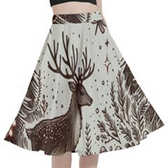 Artwork Graffiti Painting Creative A-line Full Circle Midi Skirt With Pocket by Salmanaz77