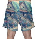 House Garden Building Flowers Men s Shorts View2