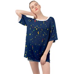 Christmas Sky Happy Oversized Chiffon Top by Dutashop