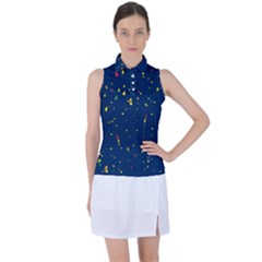 Christmas Sky Happy Women s Sleeveless Polo T-shirt by Dutashop