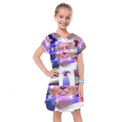 Donald Trump Flag Kids  Drop Waist Dress by vintagetrump