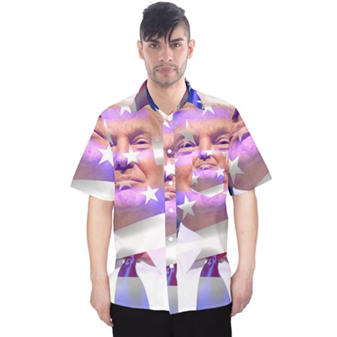 Donald Trump Flag Men s Hawaii Shirt by vintagetrump