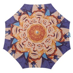 Orange Donald Trump Straight Umbrellas by vintagetrump