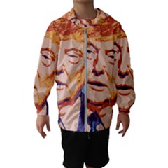 Orange Donald Trump Kids  Hooded Windbreaker by vintagetrump