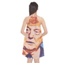 Orange Donald Trump Halter Neckline Chiffon Dress  View2