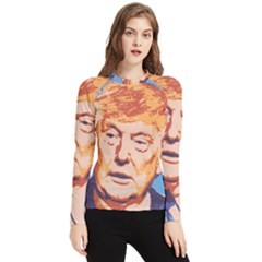 Orange Donald Trump Women s Long Sleeve Rash Guard by vintagetrump