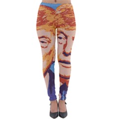 Orange Donald Trump Lightweight Velour Leggings by vintagetrump