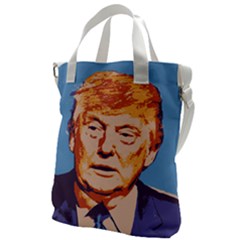 Orange Donald Trump Canvas Messenger Bag by vintagetrump