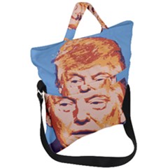 Orange Donald Trump Fold Over Handle Tote Bag by vintagetrump